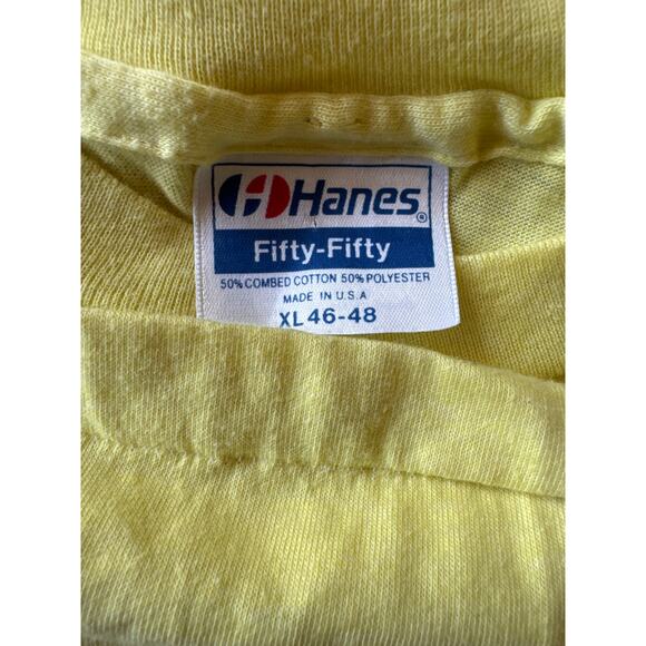 Vintage ‘88 Vikings USA Made Single Stitched Yellow Hanes XL Cutoff Workout Tee - Picture 2 of 6